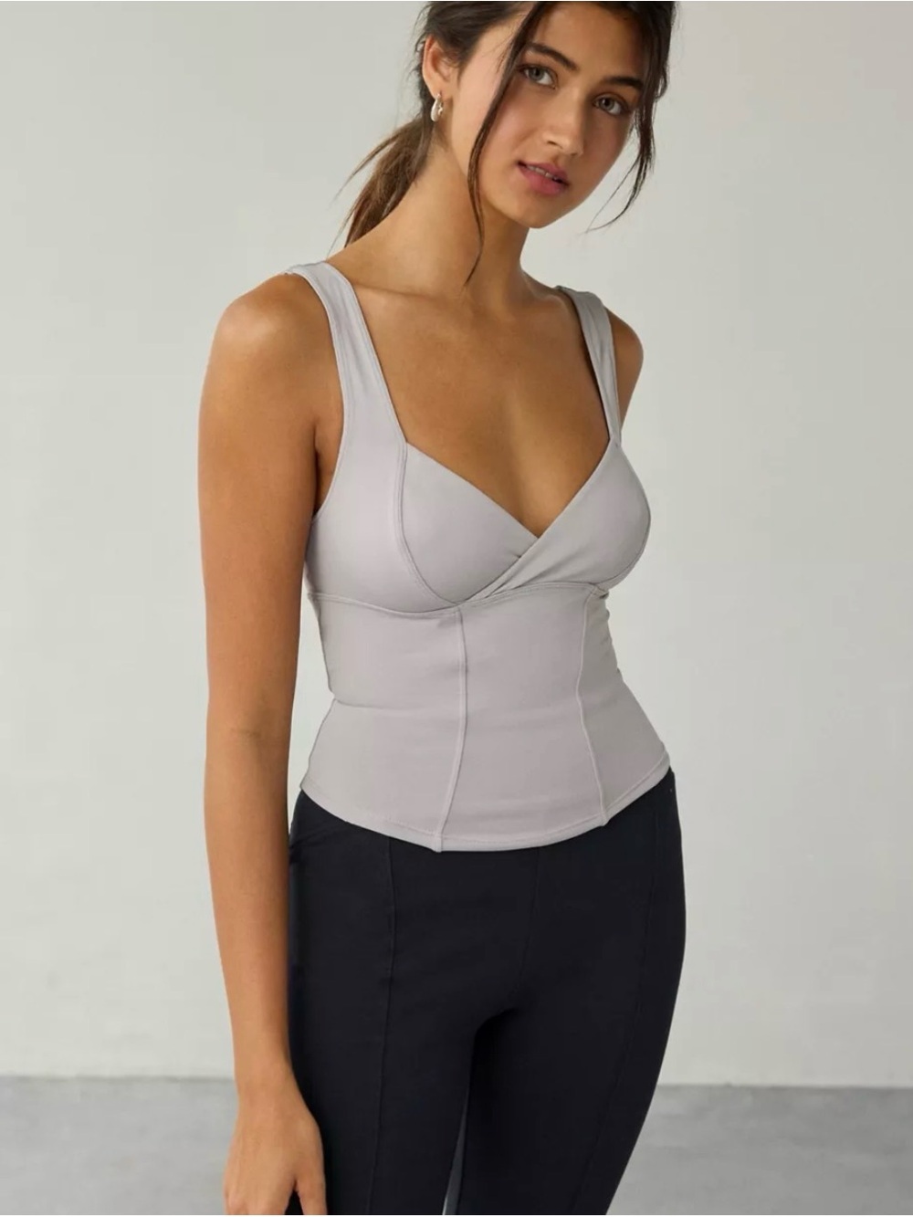 Out From Under FuseForm Seamed Plunge Tank Top Size S